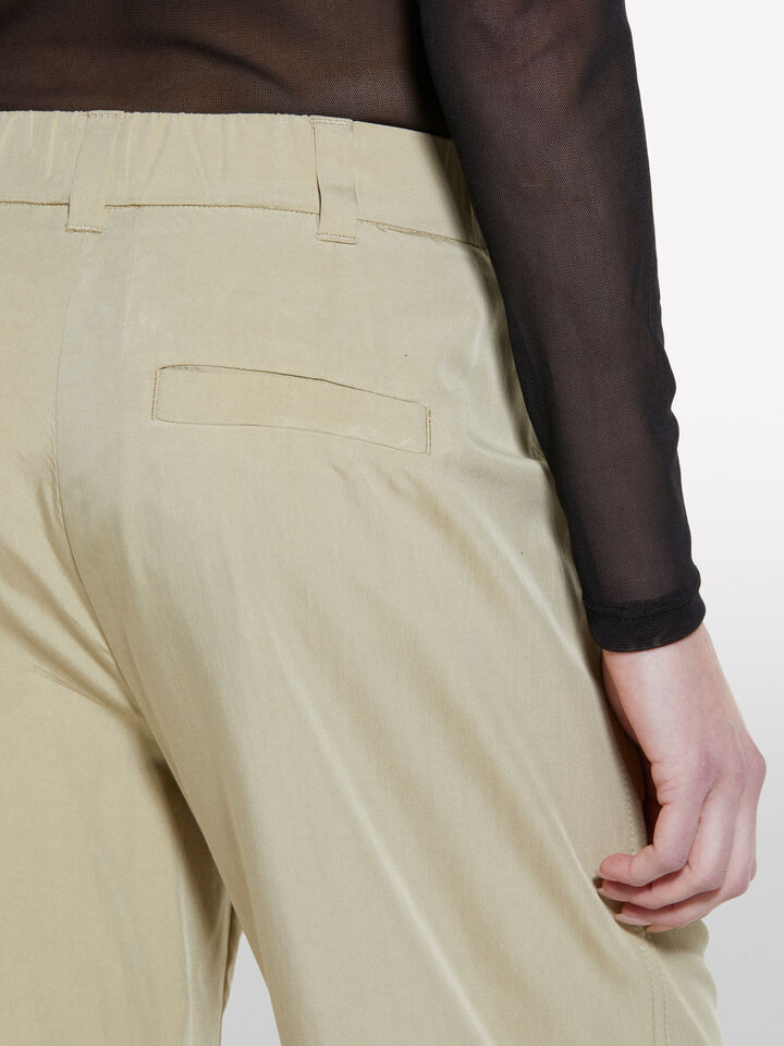 Military palazzo trousers with zipper - women's palazzo trousers - Military Green | Sisley image number 5